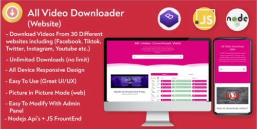 More information about "All Video Downloader Web - Javascript ,PHP 2 templates in 1"